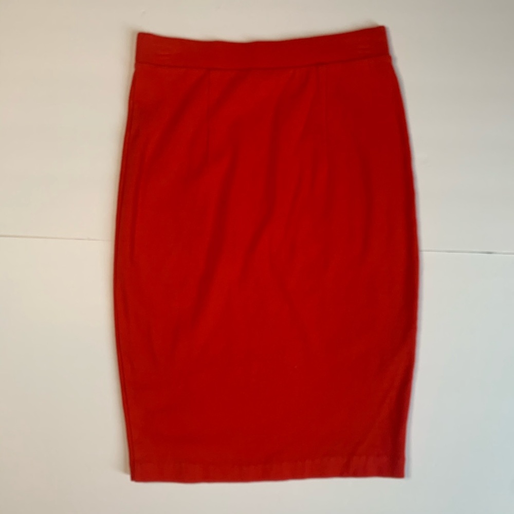 Mandarin Red pencil skirt